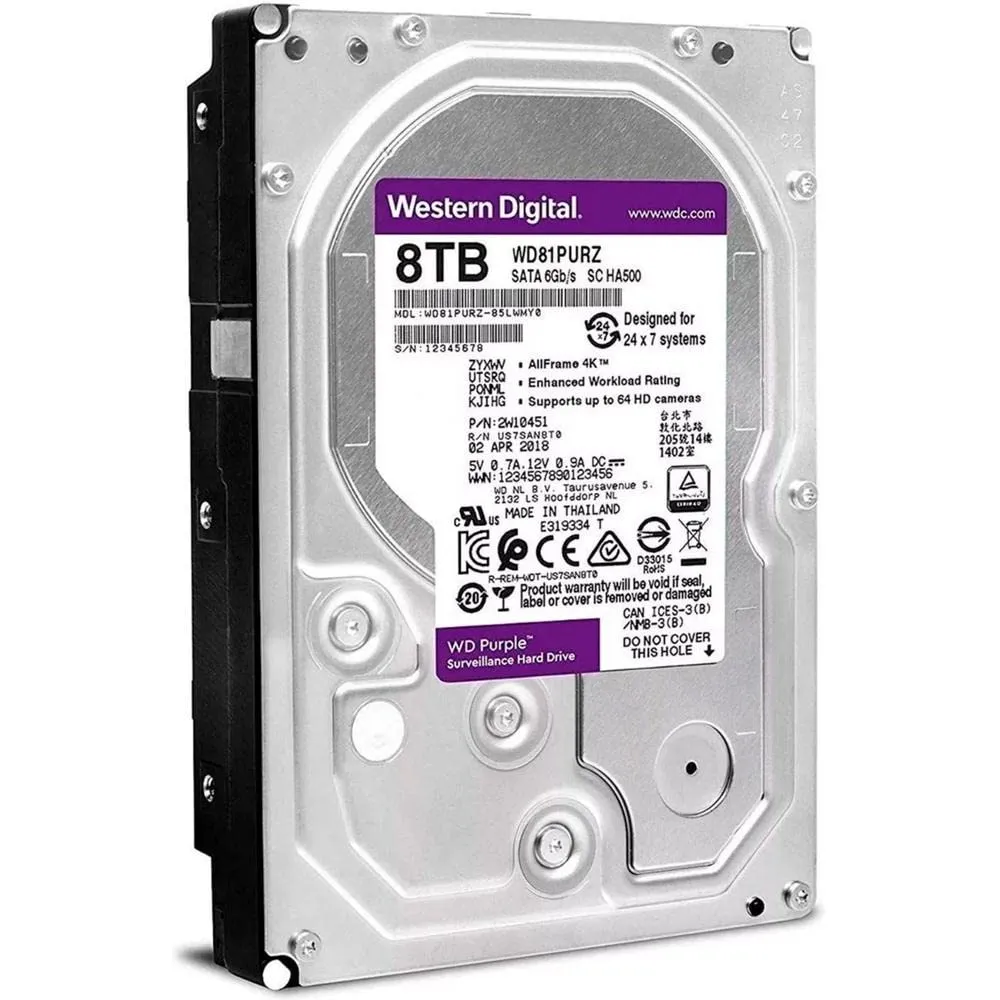 WD Surveillance Hard Disk 8TB PURPLE PRO SATA 3.5 Inch view 2